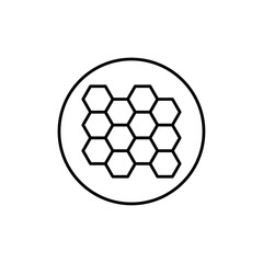 honeycomb icon vector outline logo sign