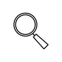Magnifying glass icon vector outline logo sign