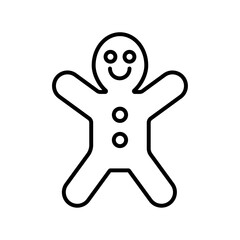 Man cookie icon vector outline logo sign