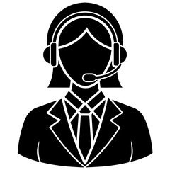 Remote Work Companion: Virtual Assistant in Headset Silhouette agent  