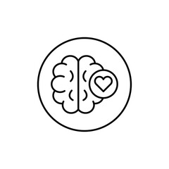 Mental Health icon vector outline logo sign
