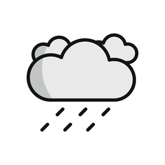 Rainy icon featuring a playful and illustrative style, ideal for adding a cozy and refreshing vibe to outdoor, forecast, or lifestyle-related designs