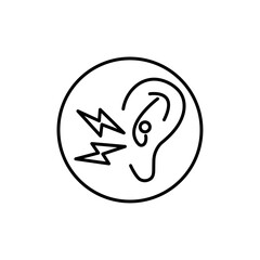 Otitis icon vector outline logo sign
