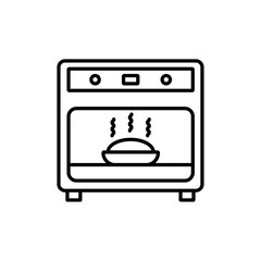 Oven icon vector outline logo sign