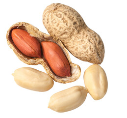 Peanuts isolated  on white
