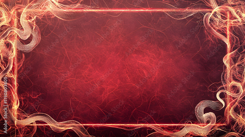 Poster dynamic red abstract frame design digital art graphic design bold visuals close-up eye-catching conc