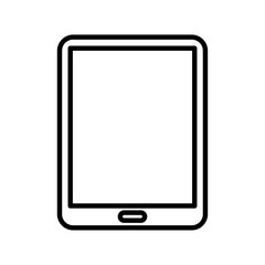 Tablet icon vector outline logo sign