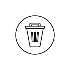 Trash icon vector outline logo sign