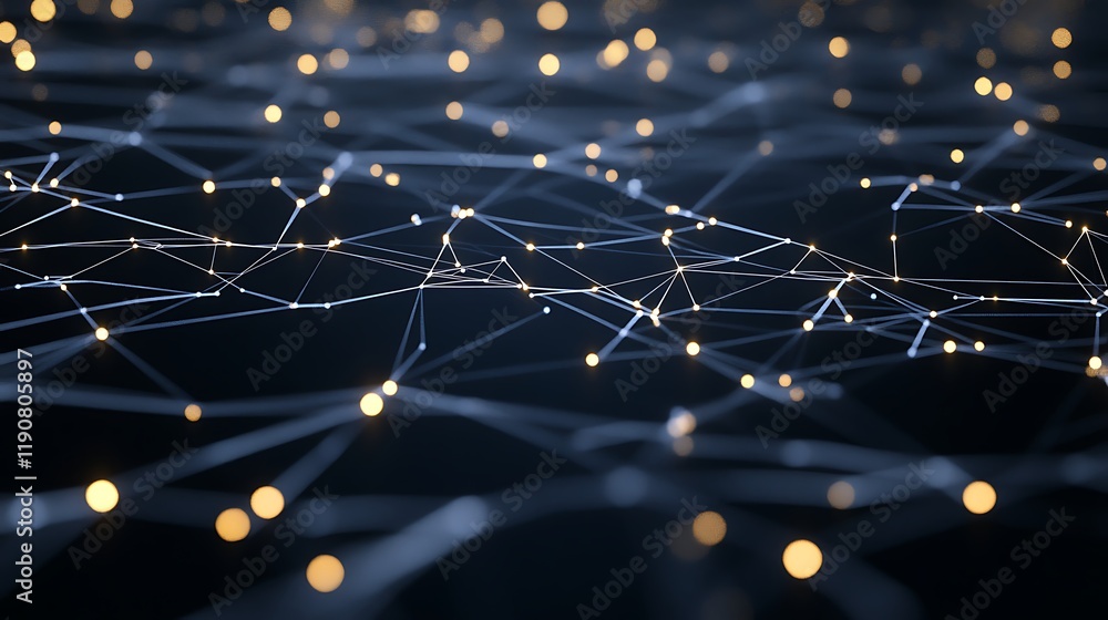 Poster connecting the dots in a network of light and data