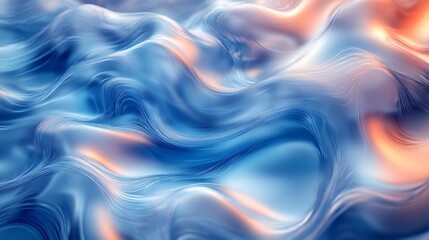 Obraz premium Ethereal Abstract Fluid Art. Generative AI