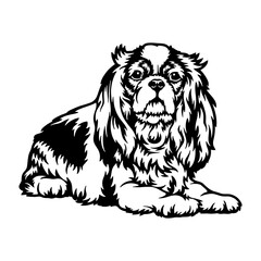 Obraz premium Spaniel Dog Breed - Pet Vector Cut file, Dog Silhouette Stencil - Cricut file
