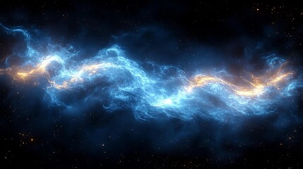 Dynamic Blue Energy Burst. Generative AI