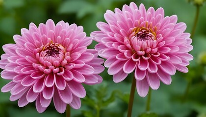 Obraz premium Floral Background: Pink Chrysanthemum in Full Bloom. 6