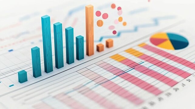 Infographic with color coded graphs infographic with graph overlays infographic with statistical bars informative chart design