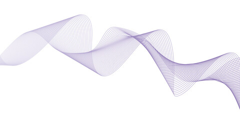 Fototapeta premium Abstract vector banner with purple waves. Vector illustration.