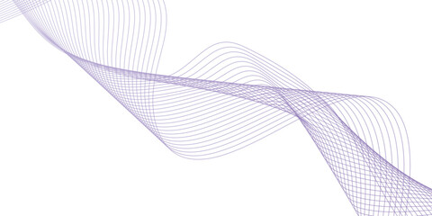 Fototapeta premium Abstract vector banner with purple waves. Vector illustration.