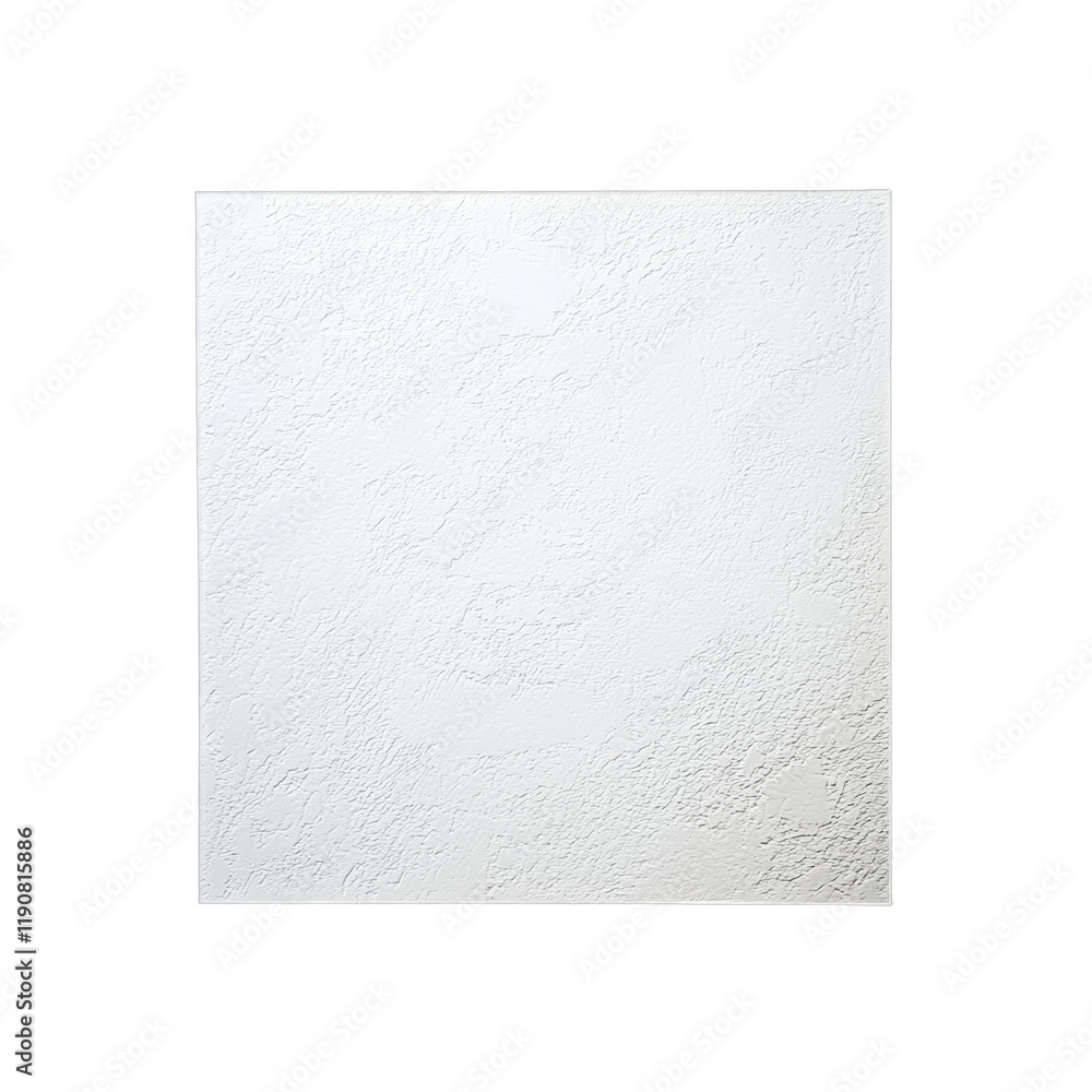 Aufkleber A close up image of a square sample of white textured ceiling tile shows a detailed surface.