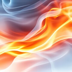 Obraz premium Glowing Ember Waves with Soft Crackling Sounds in Background