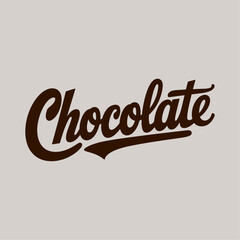 Delicious and Elegant Chocolate Typography with Stylish Stroke Text and Creative Calligraphy Design for Sweet Treats and Confectionery Branding