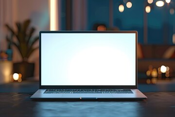 High Resolution Image of Laptop Mockup 3D Rendering