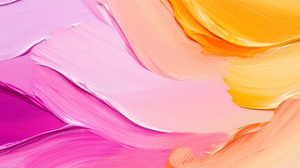 Vibrant Gradient Texture of Colorful Abstract Oil Paint Strokes in Warm Hues vibrant gradient...