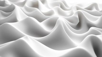 Obraz premium Abstract 3D white waves. Generative AI