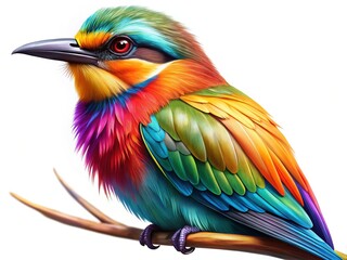 Obraz premium Vibrant Exotic Bird with Long Beak on Transparent Background - Perfect for Food Photography & Design