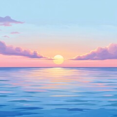 sunset on the sea  relax