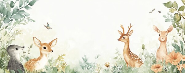 Vibrant wildlife seamlessly integrated into a serene healthcare environment