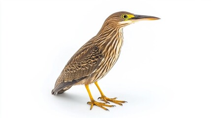 Obraz premium Green Heron Isolated on White Background. Generative AI