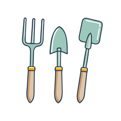 garden tools vector icon, garden tools vector illustration - simple illustration of garden tools, perfect for logos garden tools 