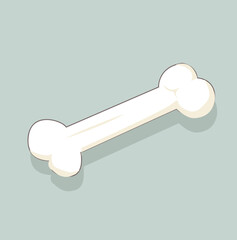 
Human bone printing icon flat vector