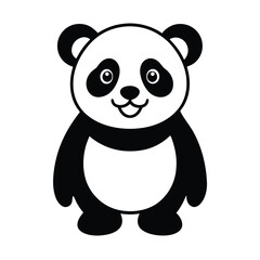 A charming cute panda vector illustration perfect for digital designs, prints, logos, and creative projects. Features a playful and adorable panda in a clean, high-quality vector format.