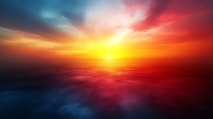 Obraz premium Vibrant sunset over calm ocean. (4)