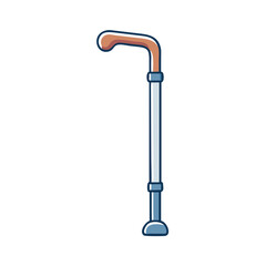 walking cane vector icon, walking cane vector illustration - simple illustration of walking cane, perfect for logos walking cane 