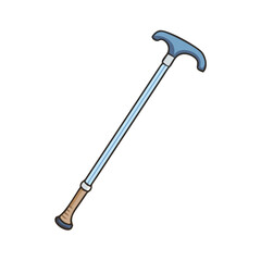 walking cane vector icon, walking cane vector illustration - simple illustration of walking cane, perfect for logos walking cane 