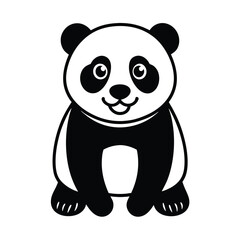A charming cute panda vector illustration perfect for digital designs, prints, logos, and creative projects. Features a playful and adorable panda in a clean, high-quality vector format.
