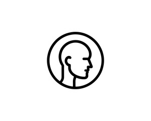 human head logo vector