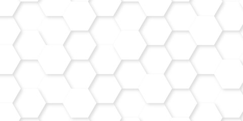 Abstract geometric vector design pattern with hexagonal shapes and modern digital texture for futuristic technology Illustrations. white hexagon design concept with geometric background.