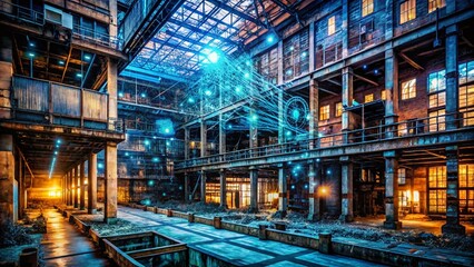 Fototapeta premium Urban Exploration: Digital Transformation in Business Processes - Modern Tech Stock Photo