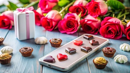 Valentine's Day Phone Case Mockup: Blank Customizable Design for Branding