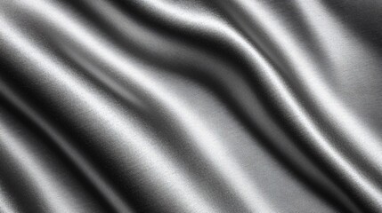 Obraz premium Elegant Draped Silver Satin Fabric Texture Background