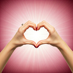 Obraz premium cute love heart sign background wallpaper for celebrate valentine's day event