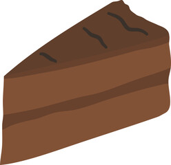 Hand Drawn Chocolate Slice Illustration