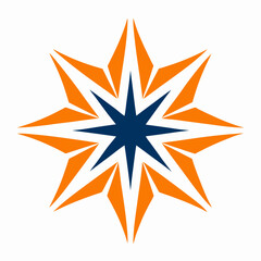Abstract Starburst Geometric Logo Vector Design.