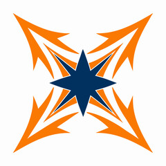 Abstract Starburst Geometric Logo Vector Design.