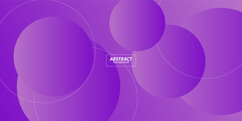 Abstract geometric circle background art design with purple color pattern background. Vector Eps10