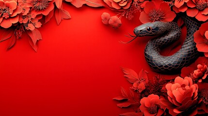 Chinese New Year.lunar new year,year of the snake. symbolizes the Lunar New Year of China
