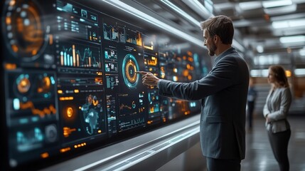 Futuristic Team Collaboration in Digital Office. Generative AI