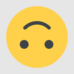 Fototapeta premium A yellow face emoji icon